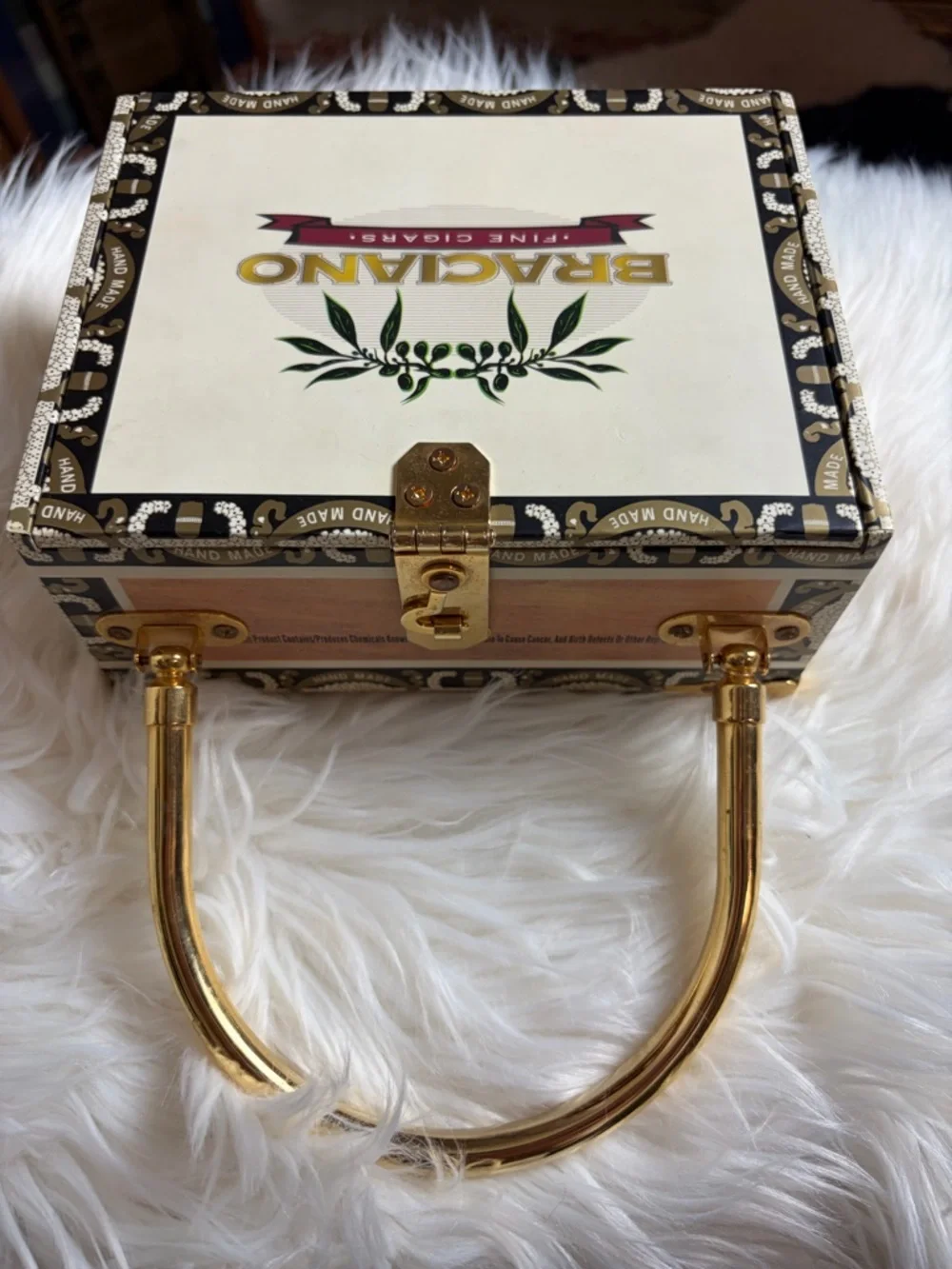 Vintage Braciano Pina Calada Cigar Box Purse. - Picture 2 of 4